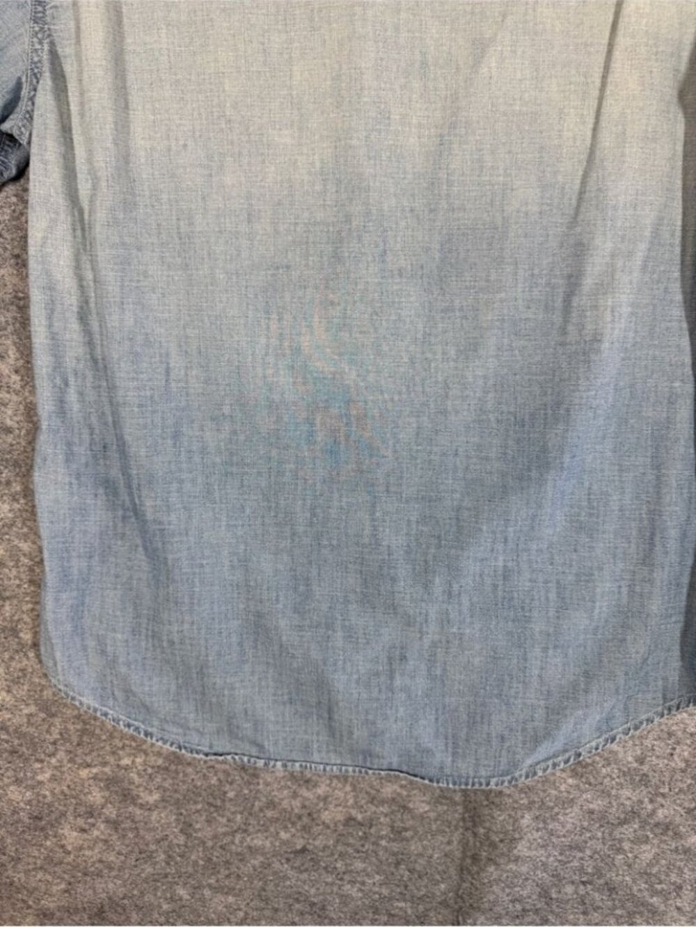 Denim & Supply Ralph Lauren Chambray Shirt Blue M Western Pearl Snap Casual - Picture 12 of 13